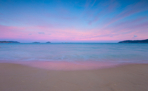 海滩晚霞