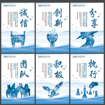 誠信創(chuàng)新積極團隊執(zhí)行分享文化墻