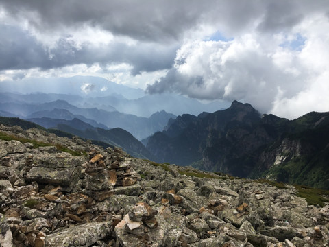 秦岭 冰川遗迹 玛尼堆 太白山