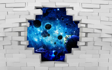 3D壁畫星空立體畫