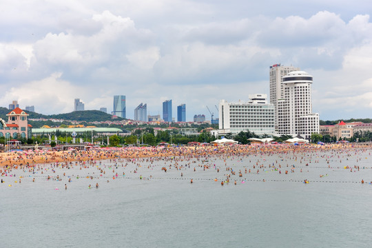 青岛海水浴场风景