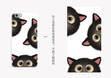 可愛卡通貓咪手機殼PSD圖案