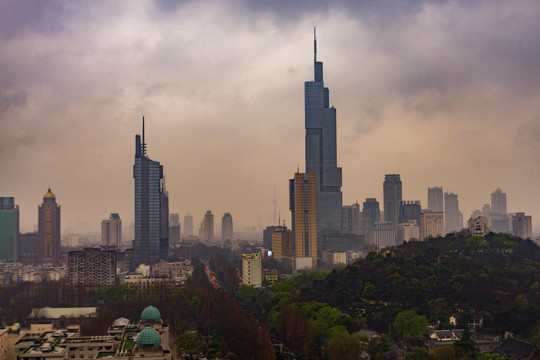 南京雨景