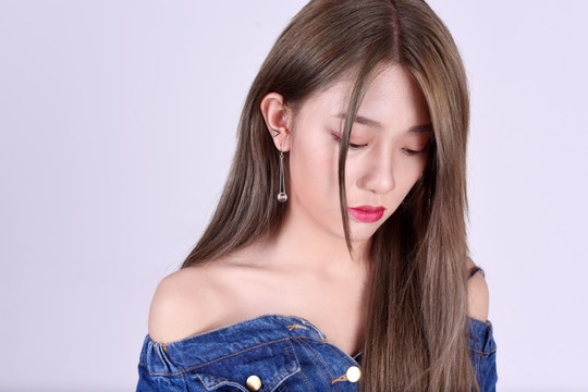 傷感的美女