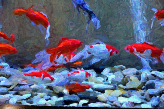 動物油畫