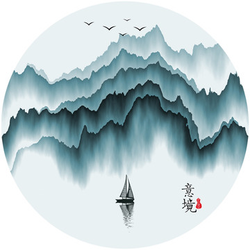水墨裝飾畫(huà)