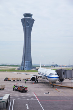 北京机场 停机坪 民航