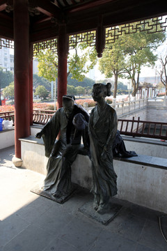 苏州 建筑 街景 雕塑 小巷