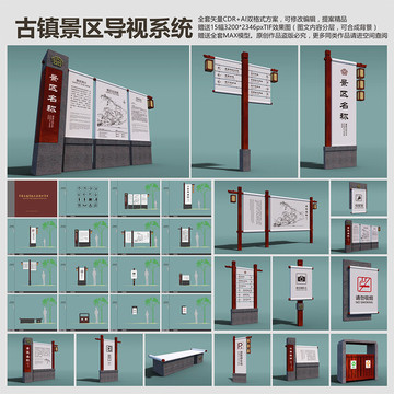 古镇景区导视系统 平面送效果图