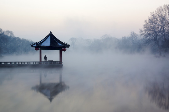 水墨画 龙湾仙境