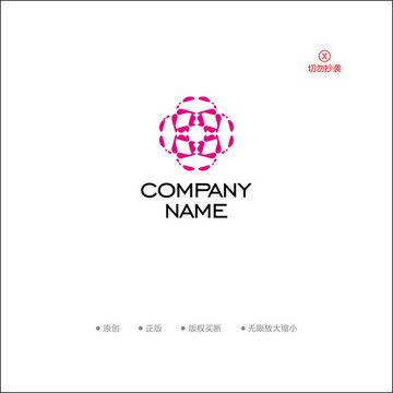 時(shí)尚點(diǎn)狀抽象LOGO