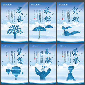 企業(yè)夢想奉獻榮譽承擔(dān)成長突破