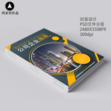 藍色公司企業(yè)畫冊 標書書籍封面
