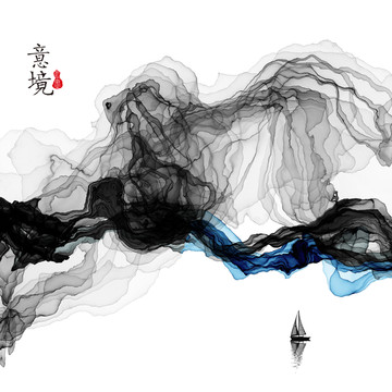 抽象意境水墨画