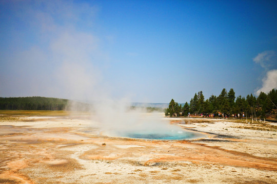 黄石国家公园 地热喷泉