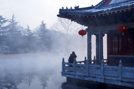 水墨风景画  龙湾仙境