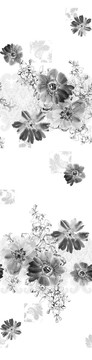抽象黑白花卉