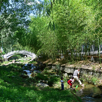 竹林边的小桥流水