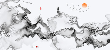 水墨山水画 禅境水墨