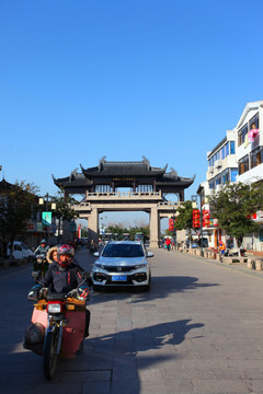 周庄 水乡 大门 门市 街道