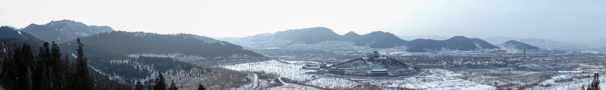 水墨画 青州甲子园冬景