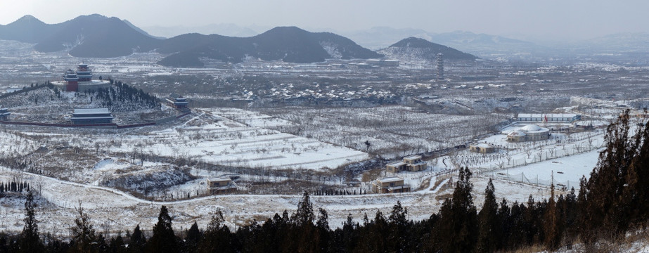 水墨画 青州甲子园冬景