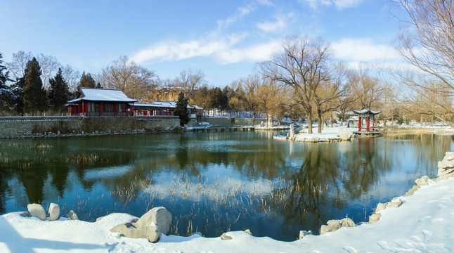 公园水墨风景