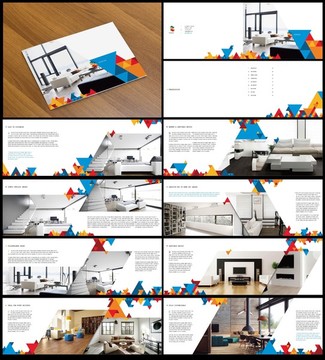 几何创意图形家居展示画册设计