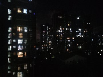 小区夜景