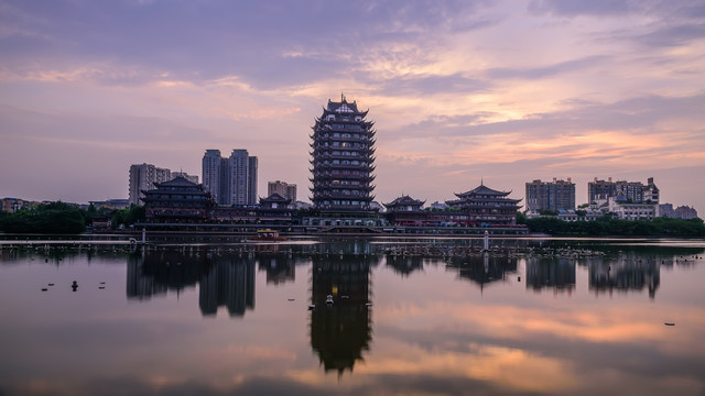 远景楼晚霞