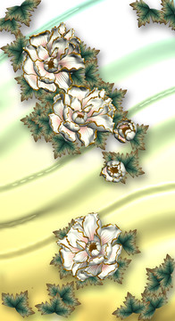 3D浮雕牡丹花玄關(guān)背景墻