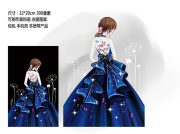 蝴蝶結(jié)禮服背影女孩