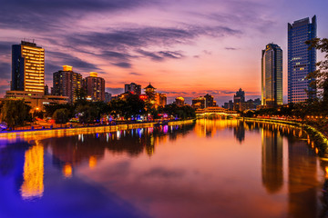 成都锦江夜景高清