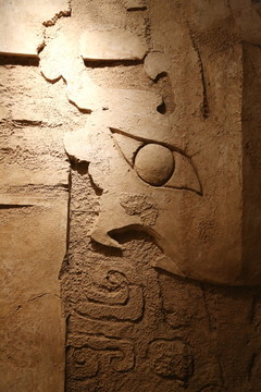 古代花纹图案雕塑墙