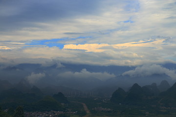 桂林阳朔兴坪古镇风景