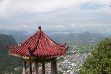 桂林阳朔兴坪古镇风景