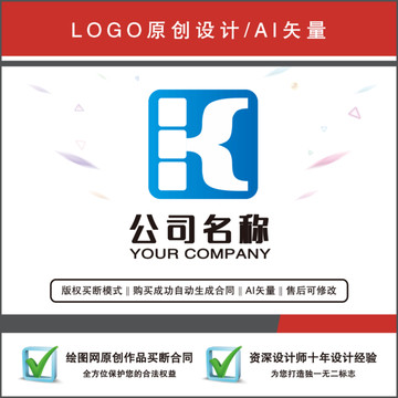 字母K 标志LOGO