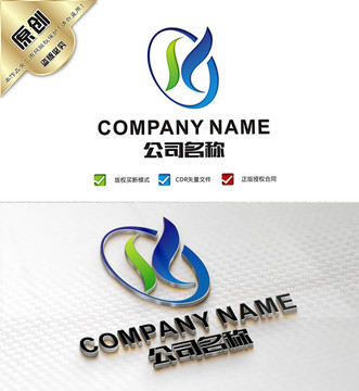 動感K字母標志 LOGO設計