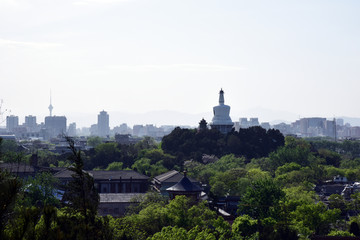 北海白塔 西山 景山鸟瞰