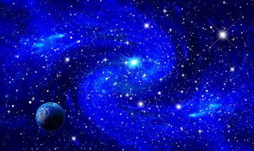 藍(lán)色星空漩渦