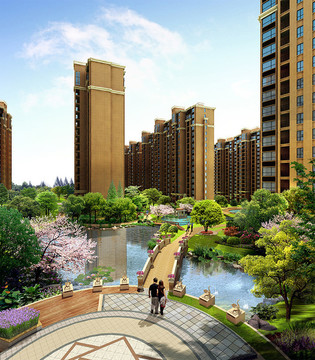 住宅小區(qū)景觀效果圖