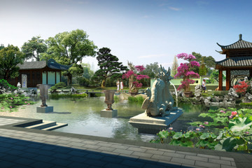 盆景園景觀效果圖