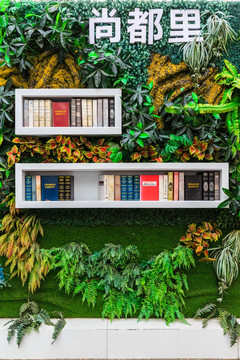 书架 植物墙