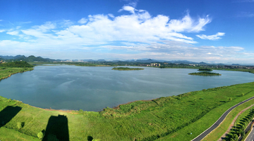 老余杭南湖全景