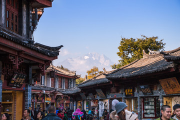 云南丽江古城束河古镇风景