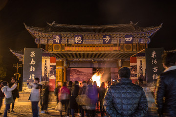 云南丽江古城束河古镇风景