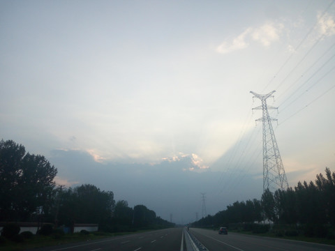 夕阳下的天空