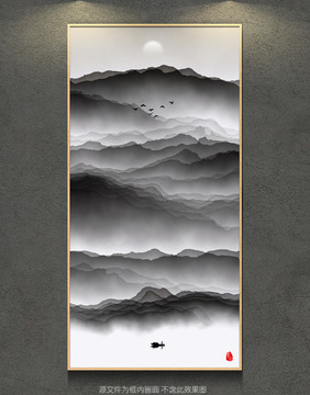 抽象水墨畫 客廳玄關(guān)水墨畫