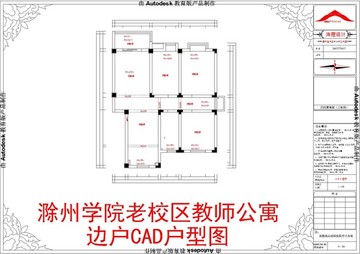 滁州学院教师公寓CAD户型图