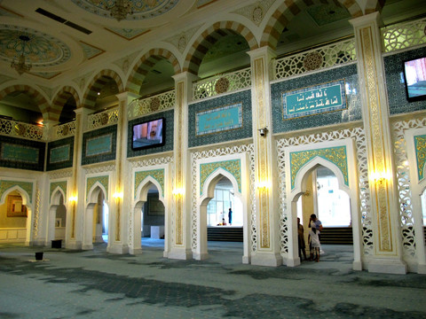 清真寺 内景 伊斯兰 穆斯林